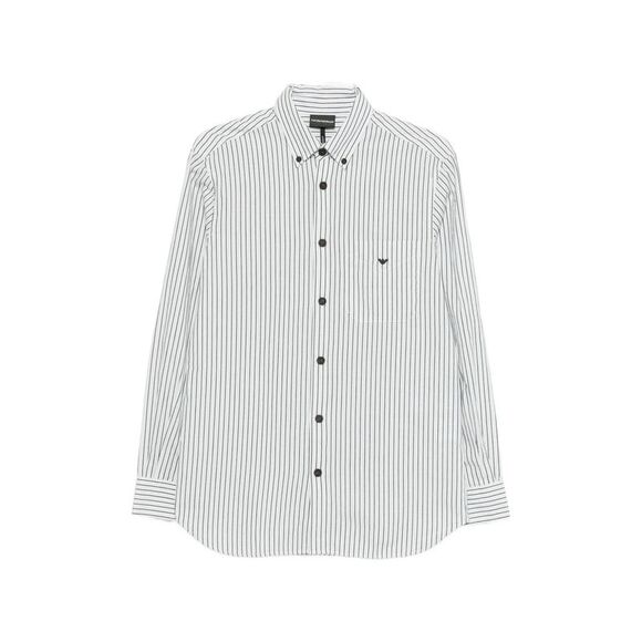 Emporio Armani Men Striped Cotton Shirt